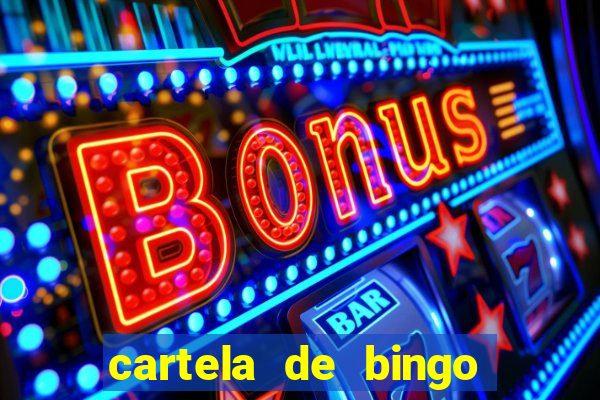 cartela de bingo cha de panela